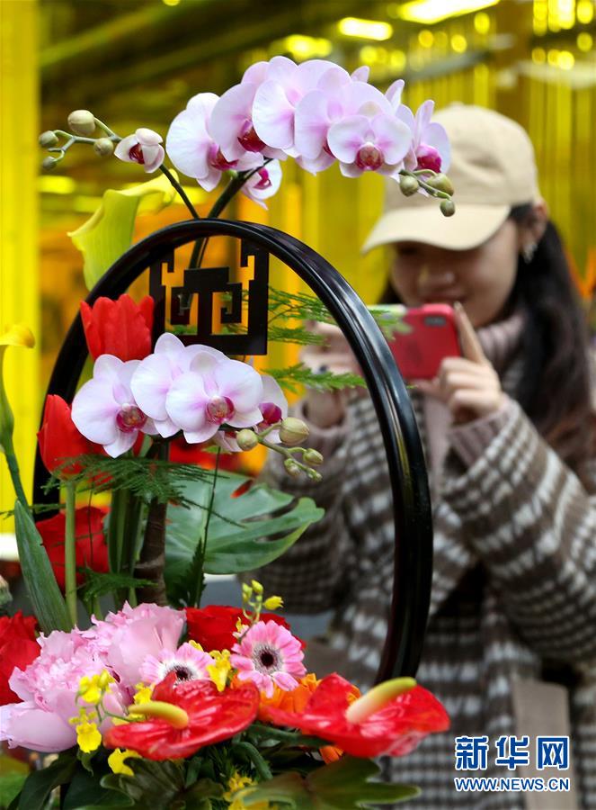 (社会)(4)北京:年宵花展迎春节