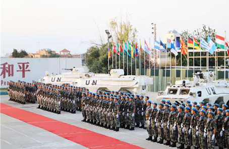 中国赴黎维和部队通过联合国装备与战备核查