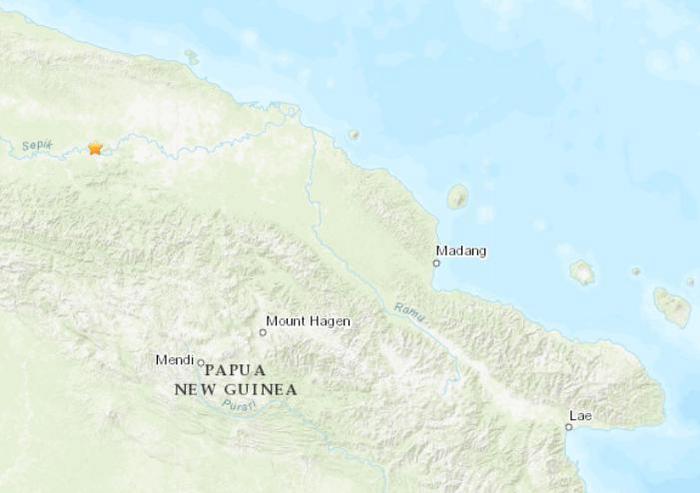 巴布亚新几内亚北部发生5级地震震源深度59.9公里