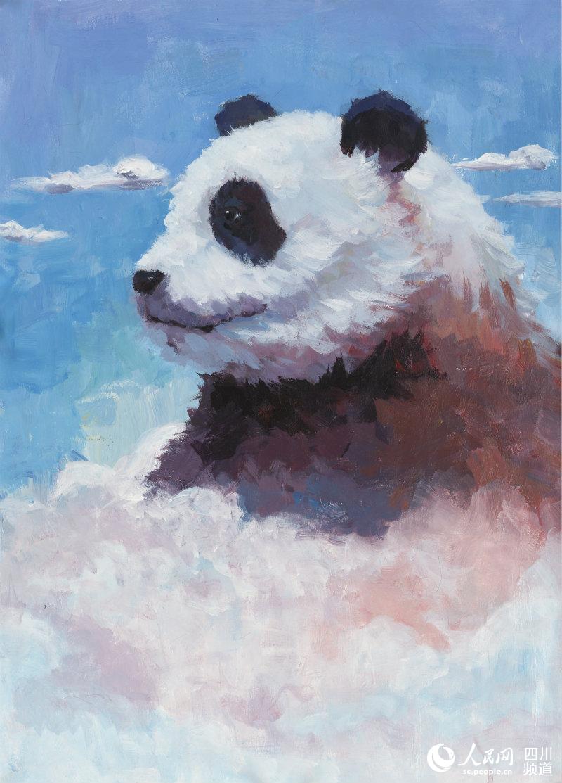 画室作品。成都大熊猫繁育研究基地供图