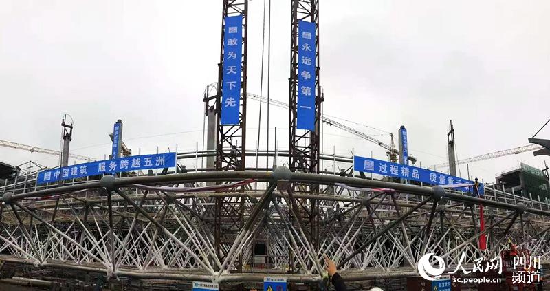 川南城际铁路泸州高铁站施工现场。刘坤 摄 
