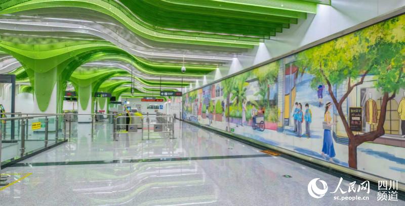 8号线芳草街站。成都轨道交通集团供图
