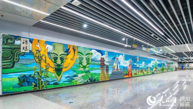 6号线建设北路站。成都轨道交通集团供图
